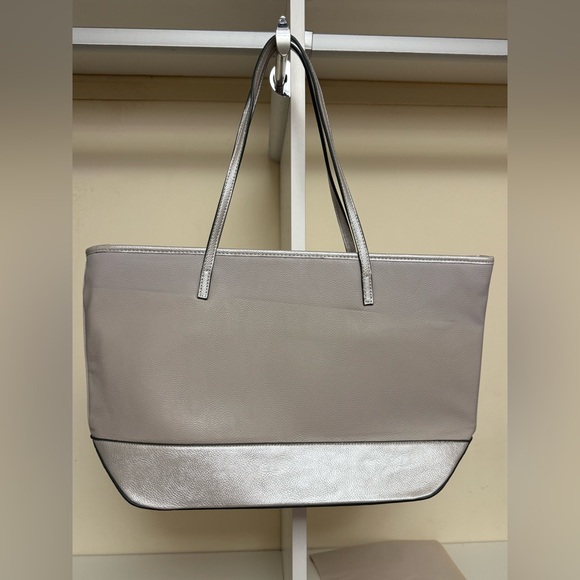 Nine West Metallic Silver and Gray Tote - Picture 3 of 5